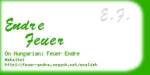 endre feuer business card